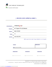 Flat Display Technology LP065GVAxx-FxR User Manual
