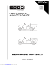 E-Z-GO 2004 INDUSTRIAL 800 Owner's Manual