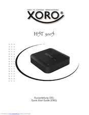 Xoro HST 500S Quick Start Manual