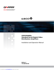 Harris VSE6800+ Installation And Operation Manual