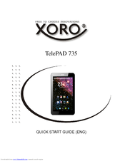Xoro TelePAD 735 Quick Start Manual
