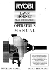 Ryobi RLH1100A MKIII Operator's Manual
