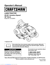 Craftsman 247.28919 Operator's Manual
