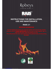 Rais 2:1 Instructions For Installation, Use And Maintenance Manual