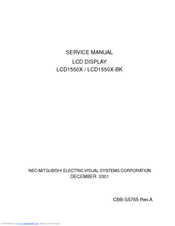 NEC NEC MultiSync LCD1550X  LCD1550X LCD1550X Service Manual