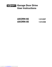 SOMFY AXORN 85 User Instructions