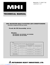 Mitsubishi Heavy Industries SAF-DX350E6 Technical Manual