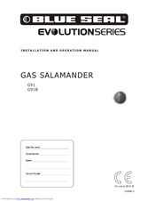Blue Seal GAS SALAMANDER G91B Installation And Operation Manual