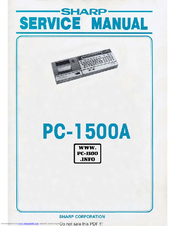 Sharp PC-1500A Service Manual