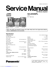 Panasonic SA-AK450PL Service Manual
