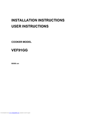 Venini VEF91GG Installation Instructions Manual