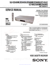 Sony SLV-ED343ME Service Manual