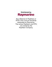 Raymarine R20 Operation Manual