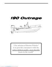 Boston Whaler 190 Outrage User Manual