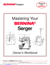 Bernina Serger 1150MDA Owner's Workbook