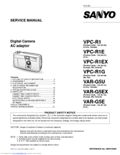 Sanyo VAR-G5U Service Manual