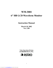 ASTRO WM-3001 Instruction Manual