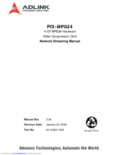 ADLINK Technology PCI-MPG24 Manual