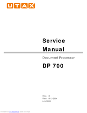 Utax DP 700 Service Manual
