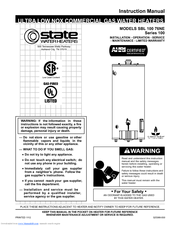 State Water Heaters SBL 100 76NE Series 100 Instruction Manual