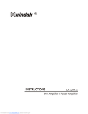 Xindak CA-1 Instructions Manual
