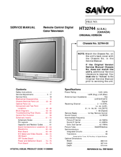 Sanyo HT32744 Service Manual