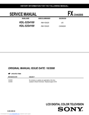 Sony Bravia KDL-52S4100 Service Manual