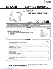 Sharp LC-10A3U Service Manual