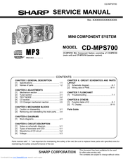 Sharp CD-MPS700 Service Manual