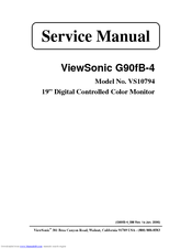 ViewSonic G90fB-4 Service Manual
