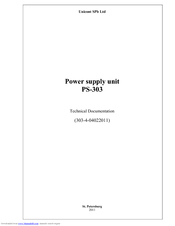 Unicont SPb PS-303-A2-2 Technical Documentation Manual
