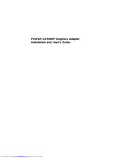 IBM Power GXT800P Installation And User Manual
