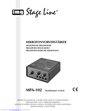 IMG STAGE LINE MPA-102 Instruction Manual