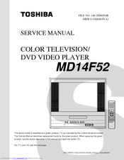 Toshiba MD14F52 Service Manual