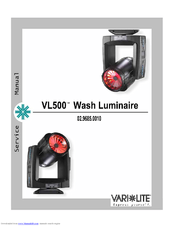 Vari Lite VL500 Wash Luminaires Service Manual