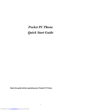HTC MDA1 Quick Start Manual