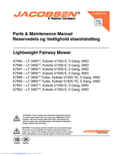 Jacobsen Kubota V1305-E Parts & Maintenance Manual