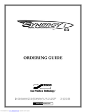 Ross Synergy 1 SD Ordering Manual