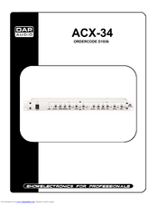 DAPAudio ACX-34 Manual
