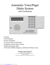Hampshire AD-2001 Owner's Manual