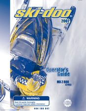 Ski-Doo MX Z 800 2145 2002 Operator's Manual