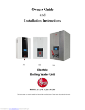 Rheem 703 Owner's Manual And Installation Instructions