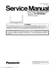 Panasonic TH-58PZ850U Service Manual