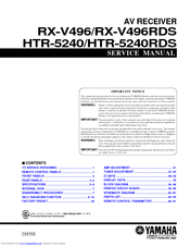 Yamaha HTR-5240RDS Service Manual