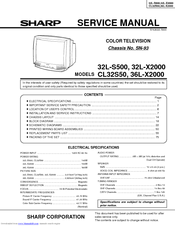 Sharp 32L-X2000 Service Manual