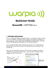 Warpia StreamHD Quick Start Manual