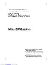 Midea Elite Plus MSE18HRN1 Installation Manual
