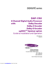 Miranda DENSITE series Manual To Installation And Operation
