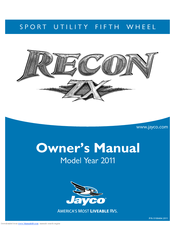 Jayco Recon ZX 2011 Owner's Manual