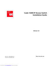 ADC Cuda 12000 Installation Manual